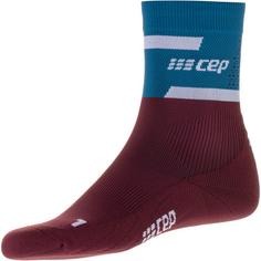 CEP The Run Mid Laufsocken Herren petrol-dark-red