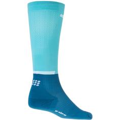 Rückansicht von CEP the run tall Laufsocken Damen ocean-petrol