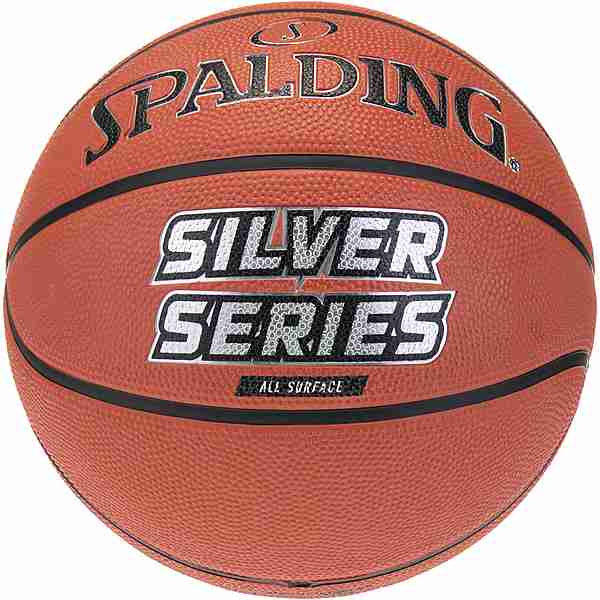 Spalding Silver Series Rubber Basketball orange