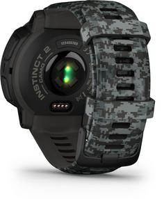 Rückansicht von Garmin Instinct 2 Camo Edition Sportuhr camo schiefergrau