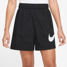 Rückansicht von Nike NSW Essentiel Shorts Damen black-white