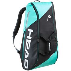 Rückansicht von HEAD Tour Team 9R Tennistasche schwarz-mint