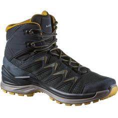 Rückansicht von Lowa GTX Innox Pro Mid Wanderschuhe Herren stahlblau-senf