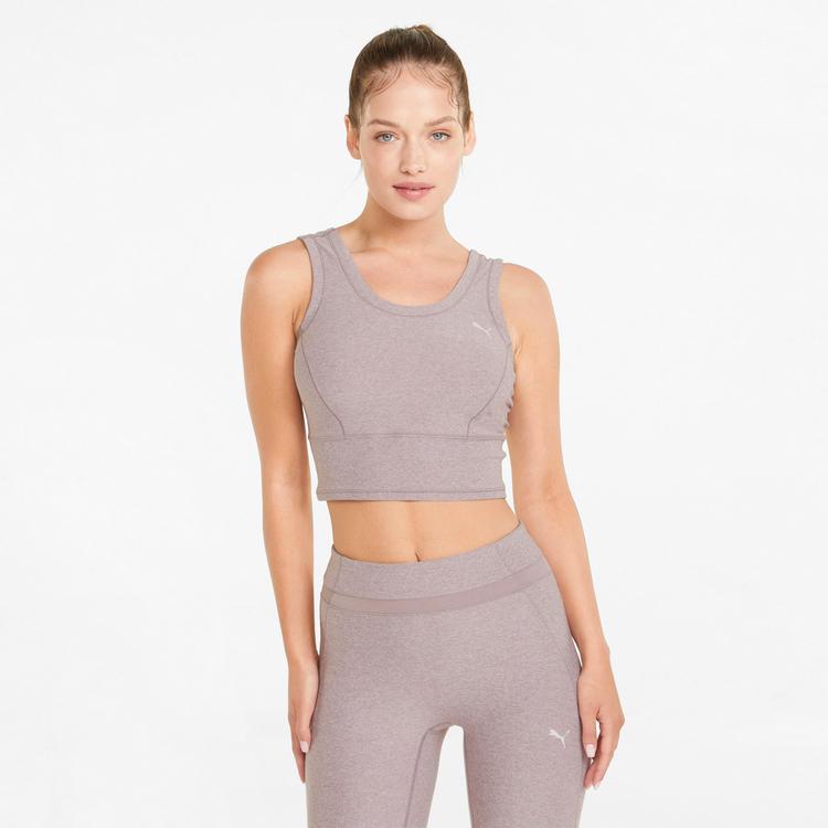 PUMA PUMA STUDIO YOGINI LUXE Croptop Damen - quail heather - 0 | SportScheck