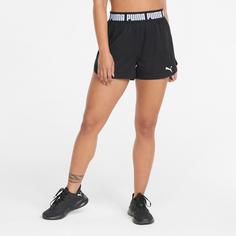 Rückansicht von PUMA STRONG 3 TRAIN Funktionsshorts Damen black