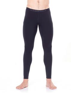 Rückansicht von Icebreaker Merino 200 Oasis Thermounterhose Herren black
