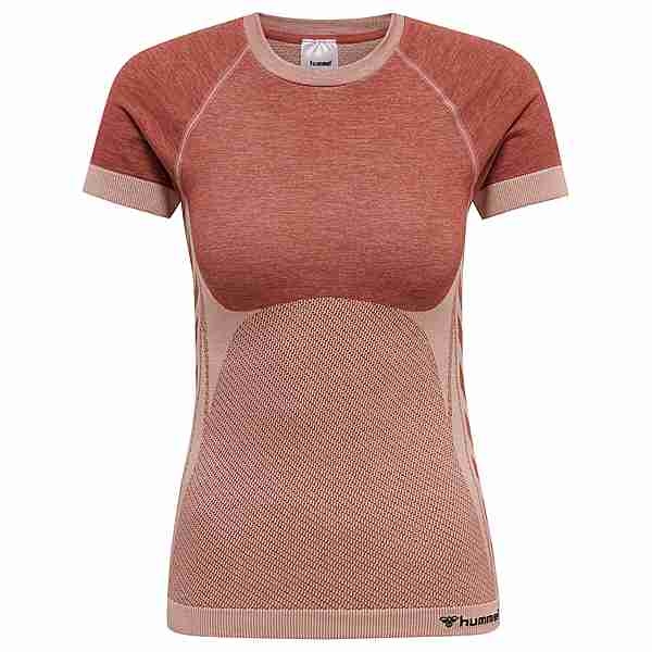 hummel hmlCLEA SEAMLESS TIGHT T-SHIRT T-Shirt Damen WITHERED ROSE/ROSE TAN MELANGE