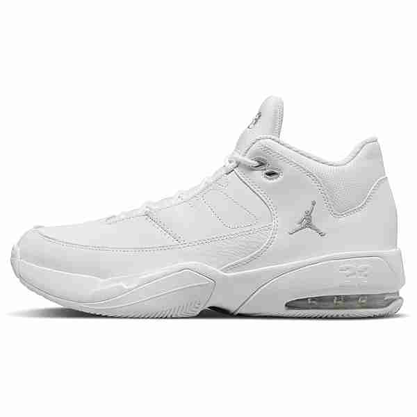 Nike Jordan Max Aura 3 Basketballschuhe Herren white-metallic silver-white