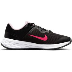 Rückansicht von Nike REVOLUTION 6 Laufschuhe Kinder black-hyper pink-pink foam