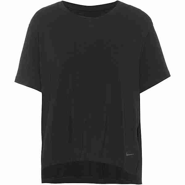 Nike Yoga Funktionsshirt Damen black-iron grey