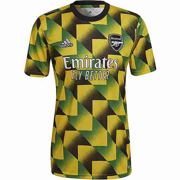 adidas Arsenal London Prematch Funktionsshirt Herren eqt yellow-green-black