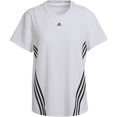 adidas TRAINICONS 3-STREIFEN Funktionsshirt Damen white-black