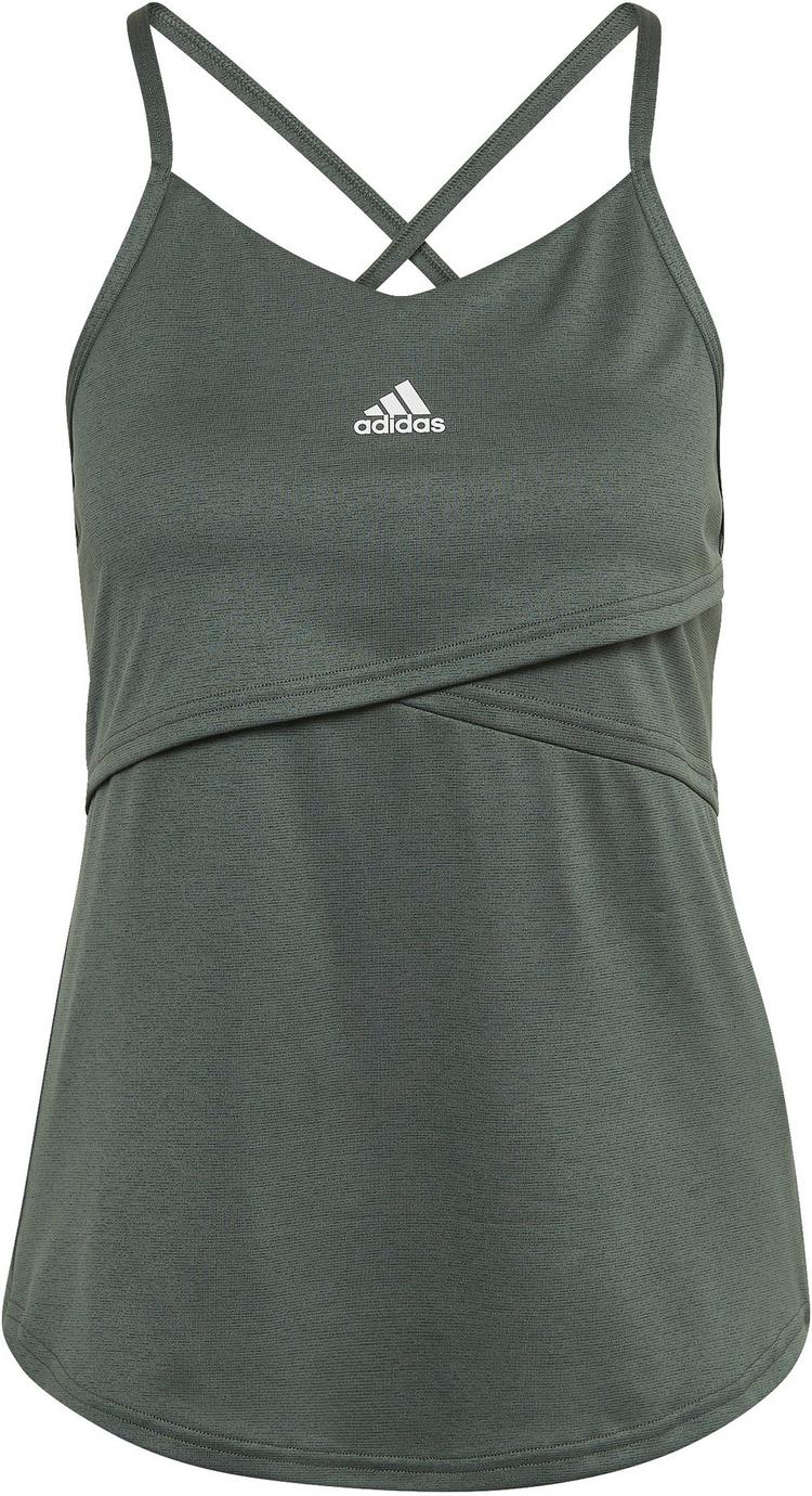 adidas adidas STUDIO Funktionstank Damen - green oxide-white - 0 | SportScheck
