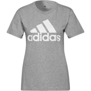 adidas Loungewear Essentials Logo T-Shirt Damen medium grey heather-white