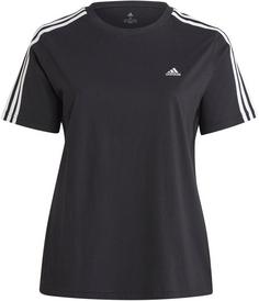 adidas ESSENTIALS SLIM 3-Streifen T-Shirt Damen black-white