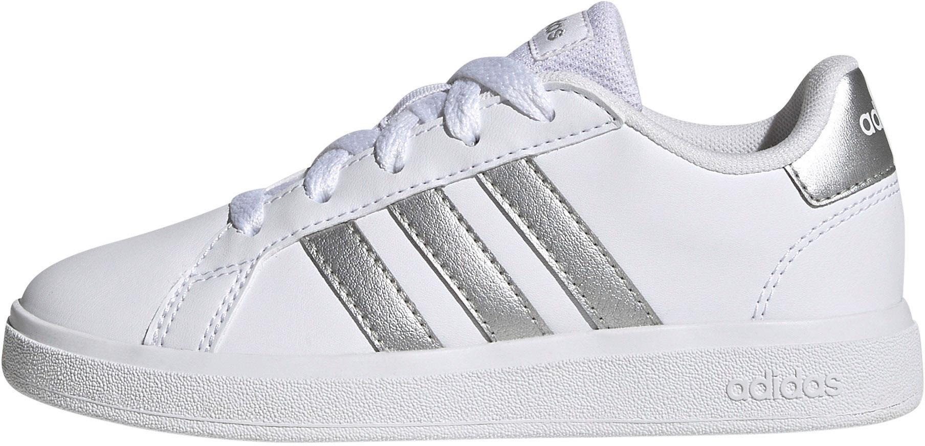 Adidas superstar white shop metallic silver kinder