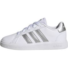 adidas GRAND COURT 2.0 K Sneaker Kinder ftwr white-matte silver-matte silver