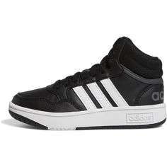 Rückansicht von adidas HOOPS MID 3.0 K Sneaker Kinder core black-ftwr white-grey six