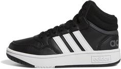 Rückansicht von adidas HOOPS MID 3.0 K Sneaker Kinder core black-ftwr white-grey six