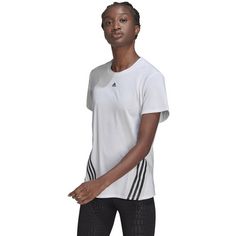 Rückansicht von adidas TRAINICONS 3-STREIFEN Funktionsshirt Damen white-black