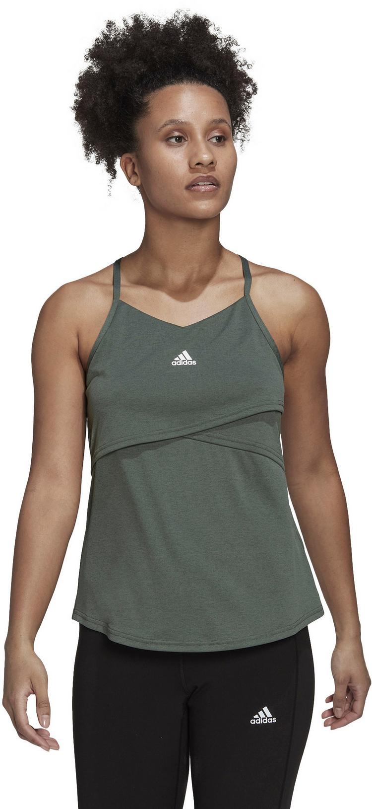 adidas adidas STUDIO Funktionstank Damen - green oxide-white - 0 | SportScheck