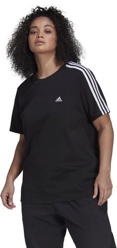 Rückansicht von adidas ESSENTIALS SLIM 3-Streifen T-Shirt Damen black-white