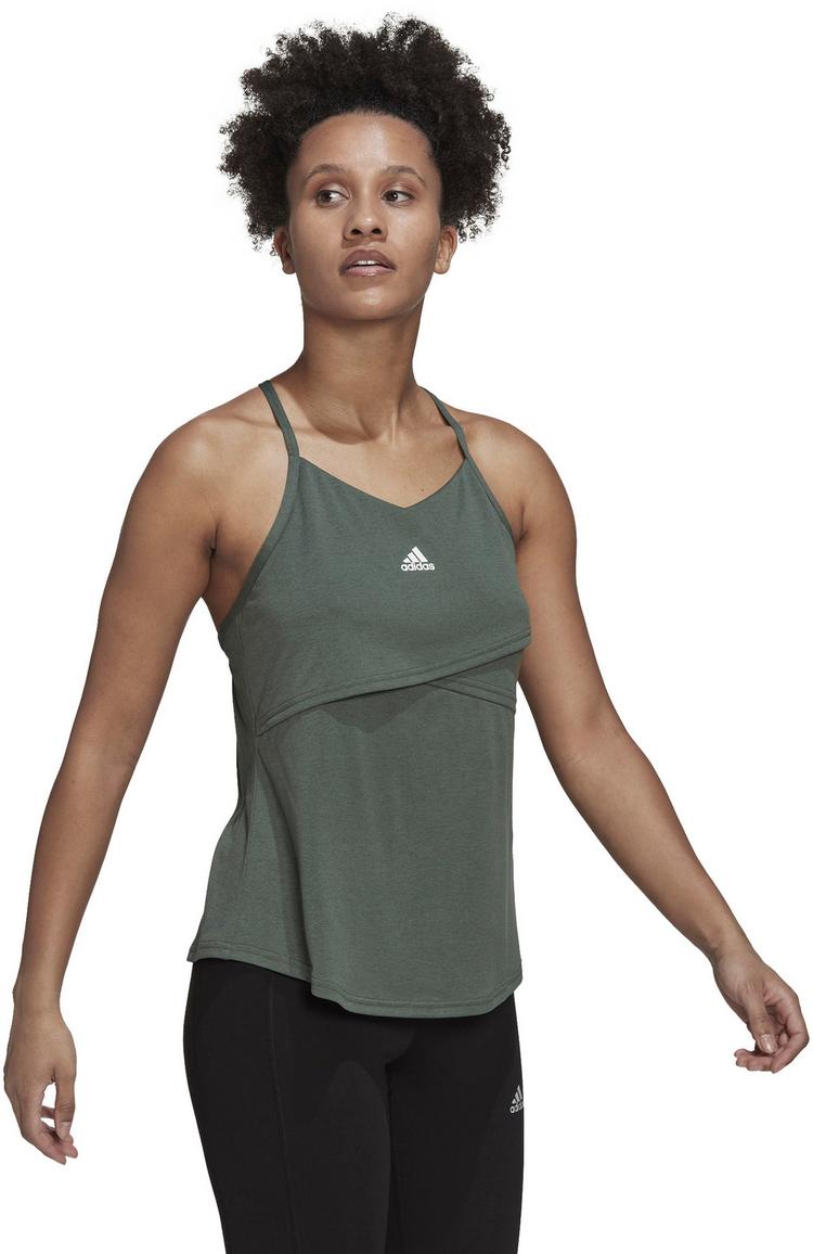adidas adidas STUDIO Funktionstank Damen - green oxide-white - 2 | SportScheck