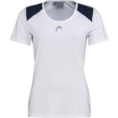 HEAD Club 22 Tennisshirt Damen weiß-dunkelblau