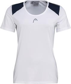 HEAD Club 22 Tennisshirt Damen weiß-dunkelblau