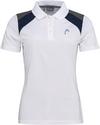 HEAD Club 22 Tennis Polo Damen - wei&szlig;-dunkelblau