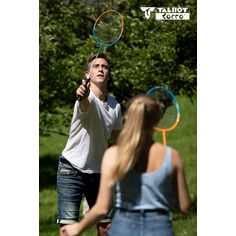 Rückansicht von Talbot-Torro SET 2-ATTACKER SET Badminton Set bunt