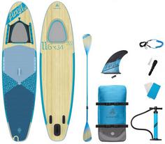 FIREFLY iSUP 400 FAM SUP Sets wood-blue-dark-blue