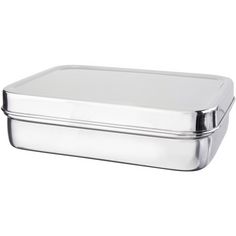 Ecolunchbox Solo Rectangle Lunchbox silber