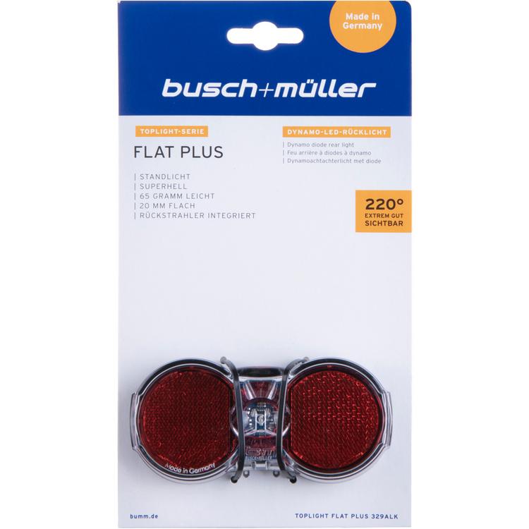 BUMM BUMM LED-Gep&auml;cktr. R&uuml;ckl. Toplight Flat plus Fahrradbeleuchtung - schwarz-rot - 0 | SportScheck
