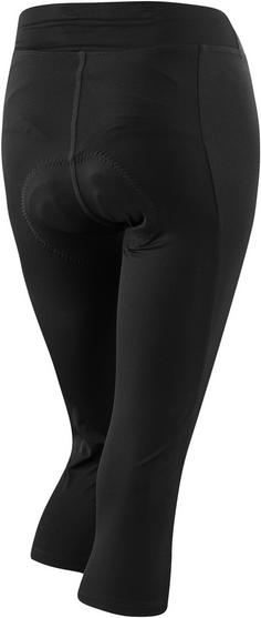 Rückansicht von Löffler 3/4 TOUR II 3/4-Fahrradtights Damen black