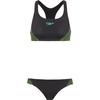 SPEEDO Placement Bikini Set Damen - black-tile-atomic lime