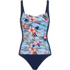 Lascana Badeanzug Damen ltblue prin