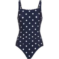 Lascana Badeanzug Damen navy-white