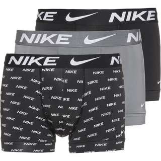 Nike DRI-FIT ESSENTIAL MICRO Boxershorts Herren nike logo print-cool grey-black