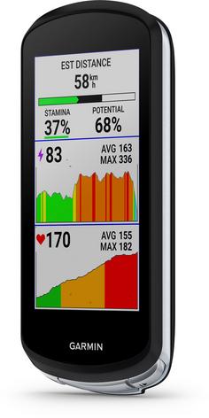 Rückansicht von Garmin Edge 1040 Fahrradcomputer schwarz-silber