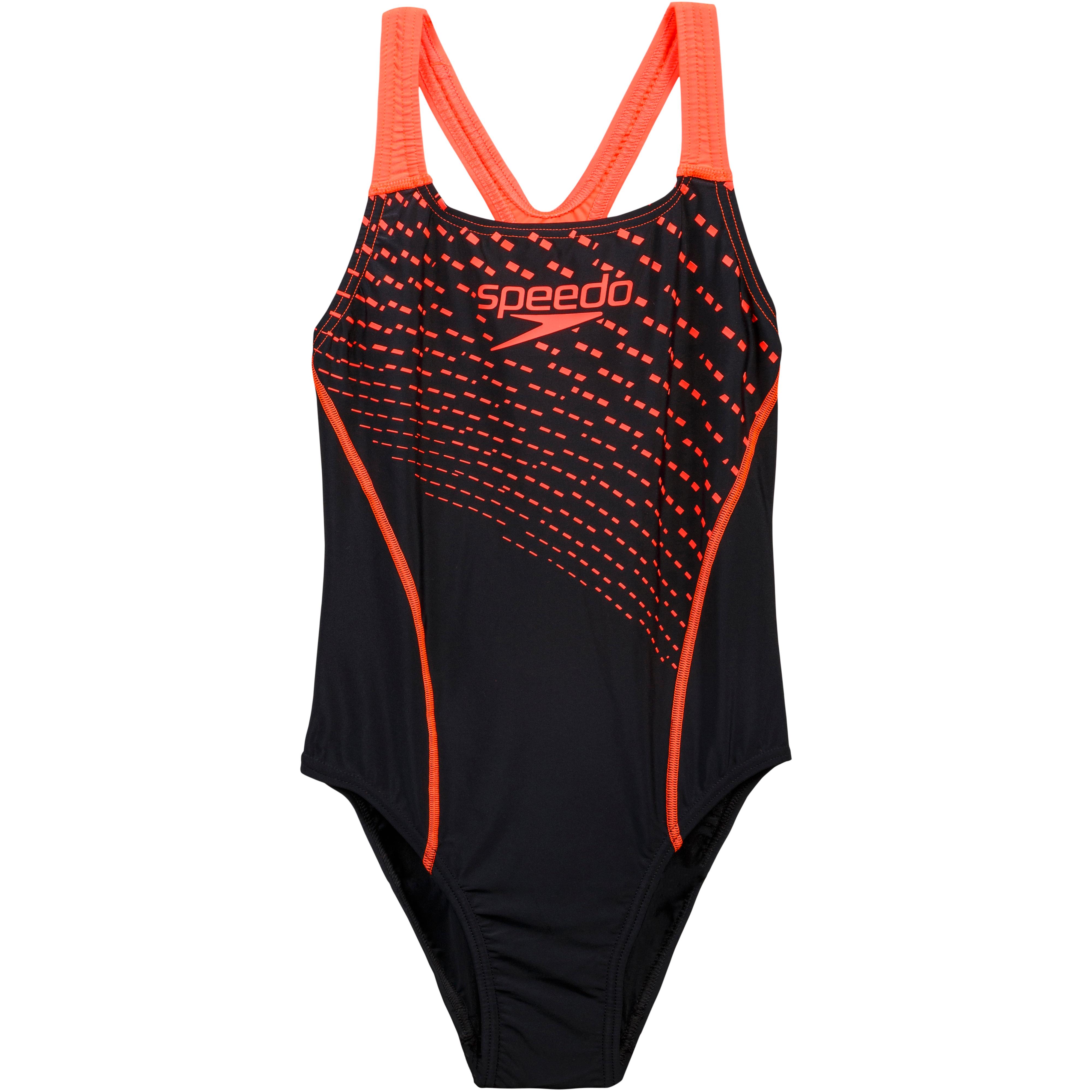 SPEEDO Medley Logo Schwimmanzug Damen blacksiren red im Online Shop