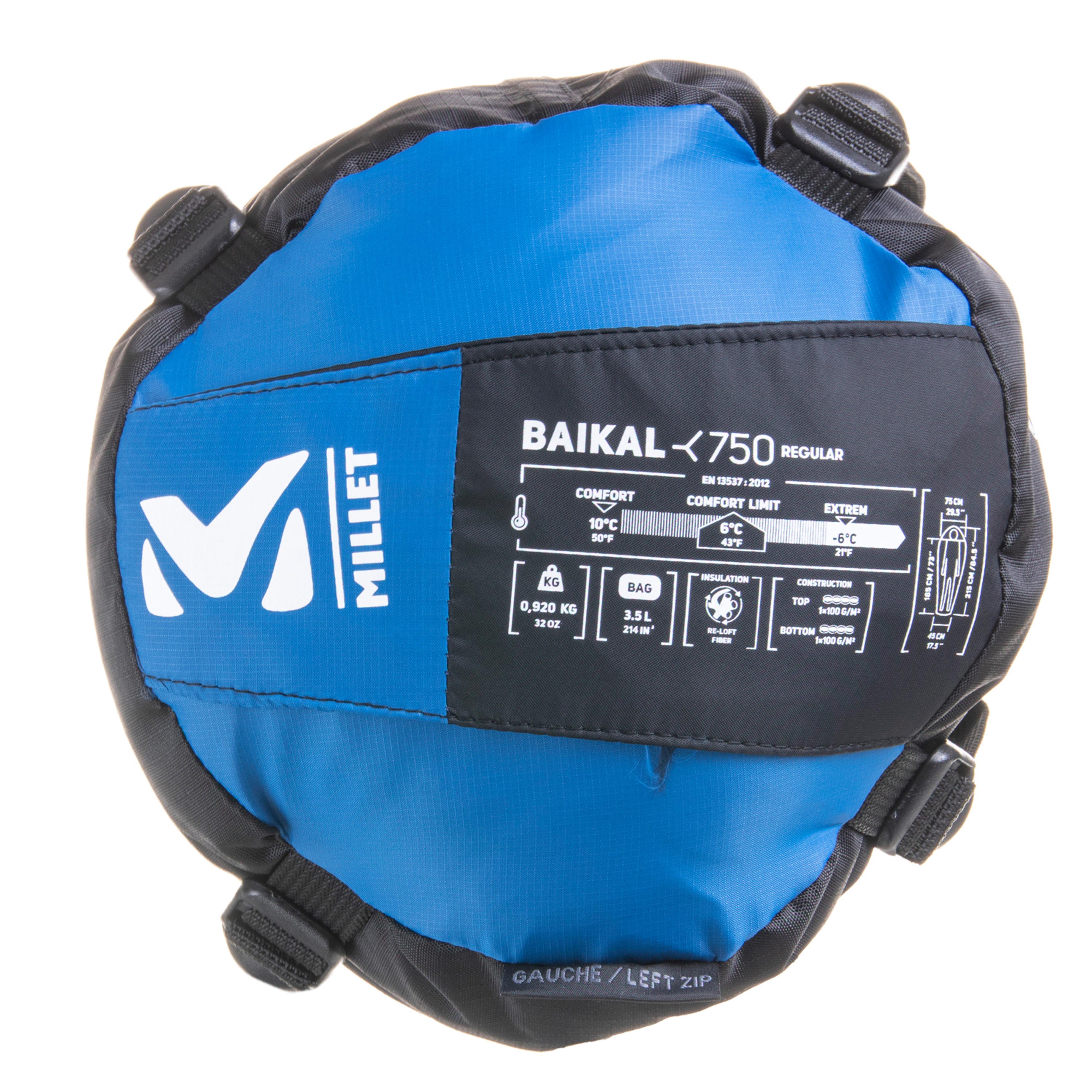 Millet Baikal 750 regular Kunstfaserschlafsack sky diver im Online