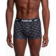 Rückansicht von Nike DRI-FIT ESSENTIAL MICRO Boxershorts Herren nike logo print-cool grey-black