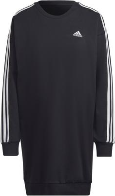 adidas 3 Stripes Jerseykleid Damen black-white