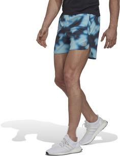 Rückansicht von adidas RUN Funktionsshorts Herren multicolor-almost blue-legend ink