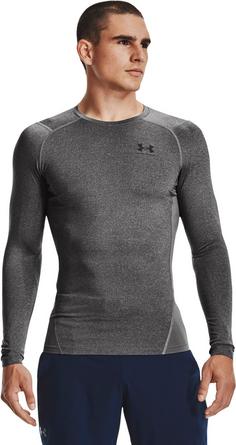 Rückansicht von Under Armour HEATGEAR ARMOUR Funktionsshirt Herren carbon heather-black