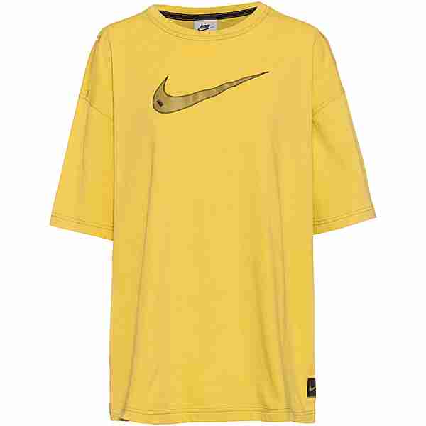 Nike Swoosh T-Shirt Damen celery-black-black-barley