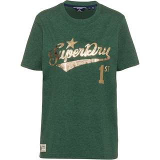 Superdry VINTAGE SCRIPT STYLE T-Shirt Damen heritage pine green marl
