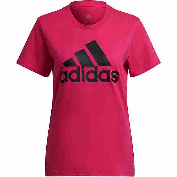 adidas Loungewear Essentials Logo T-Shirt Damen team real magenta-black