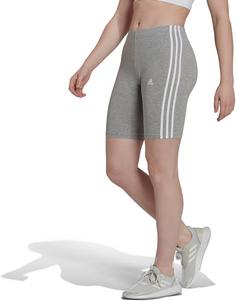 Rückansicht von adidas Essentials 3-Streifen Tights Damen medium grey heather-white